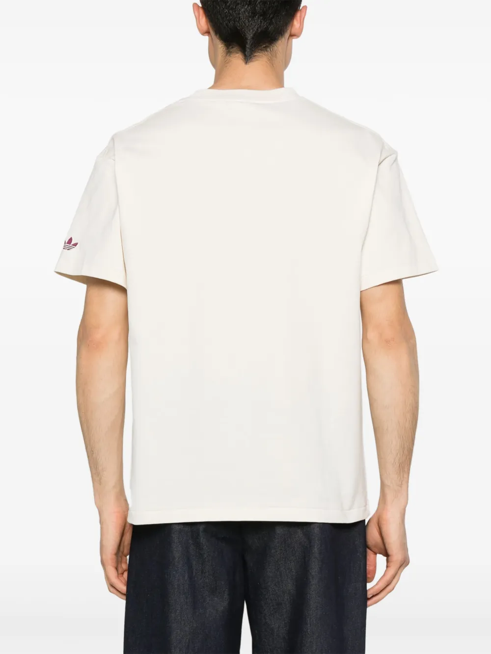 adidas x Brain Dead T-shirt met logo-reliëf Beige