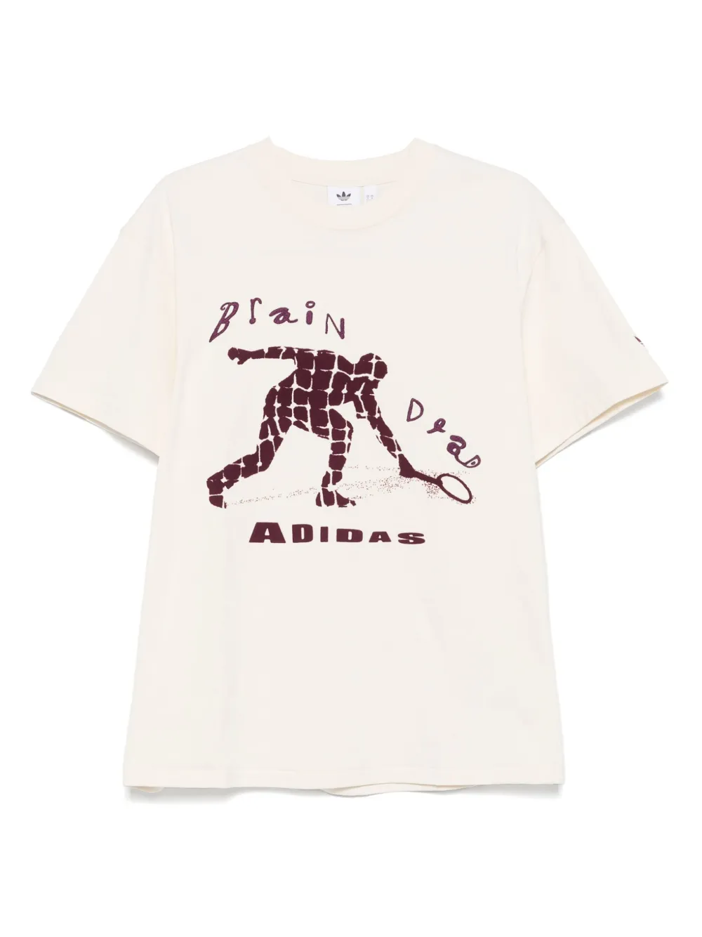 adidas x Brain Dead flocked-logo T-shirt | Neutrals | Image 1
