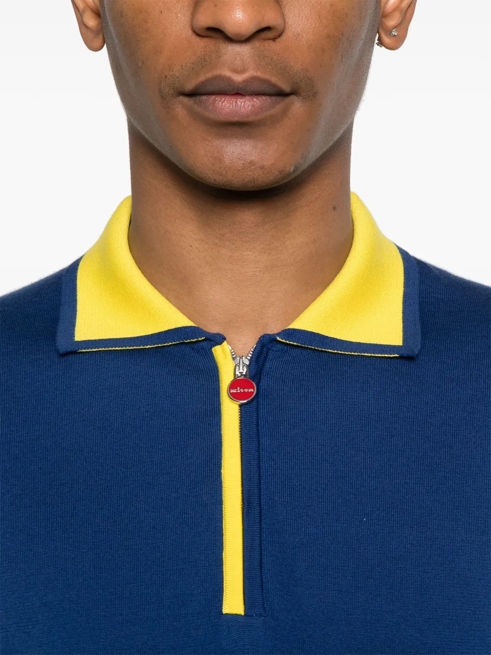 KITON CONTRASTING-TRIM POLO SHIRT