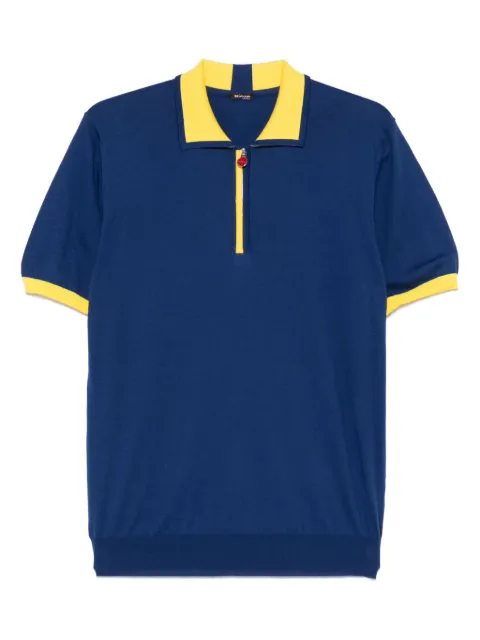 Kiton playera tipo polo con ribete en contraste
