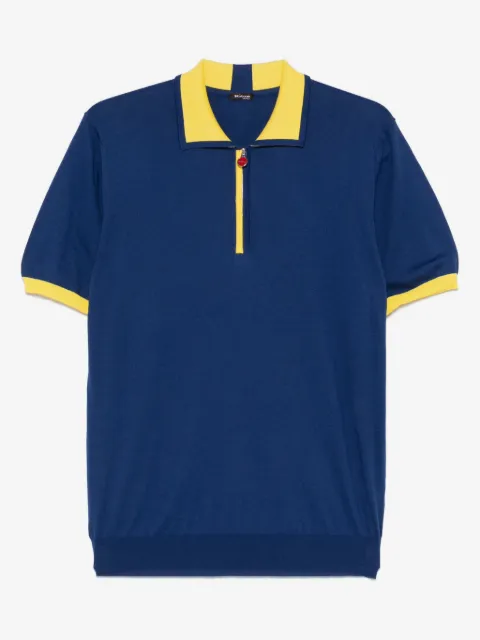 Kiton contrasting-trim polo shirt