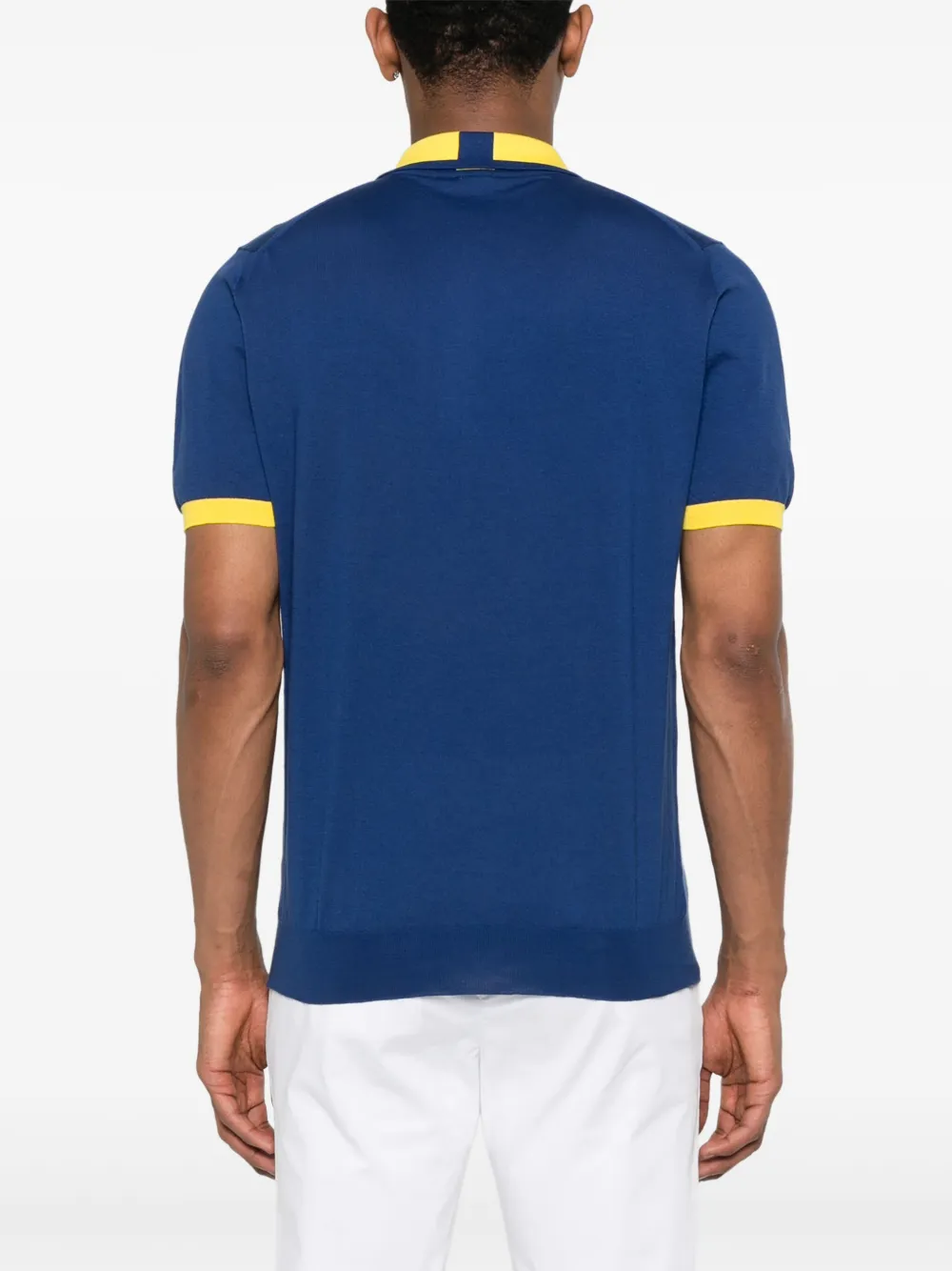 KITON CONTRASTING-TRIM POLO SHIRT