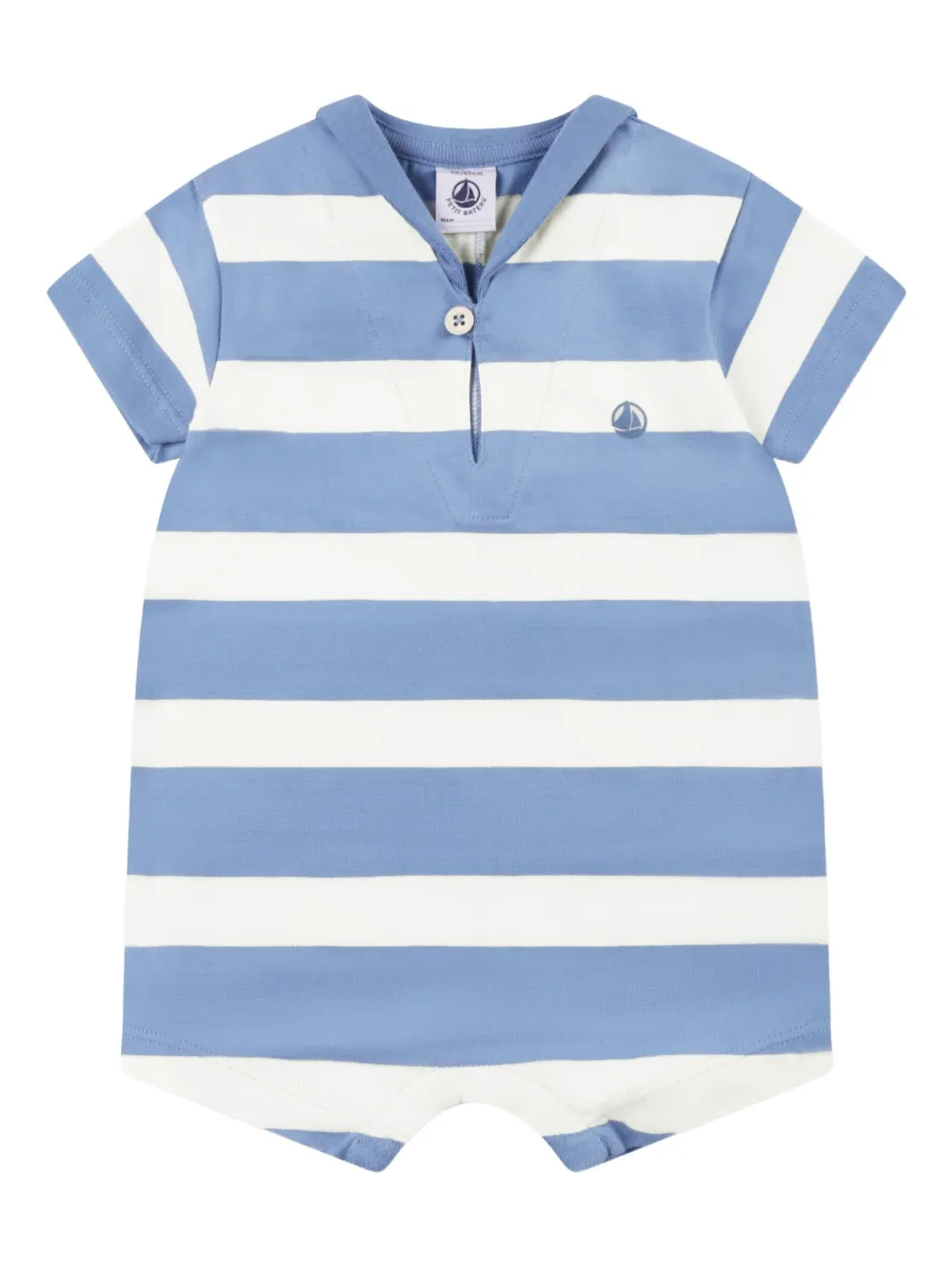 Petit Bateau Twee gestreepte babypakjes Blauw