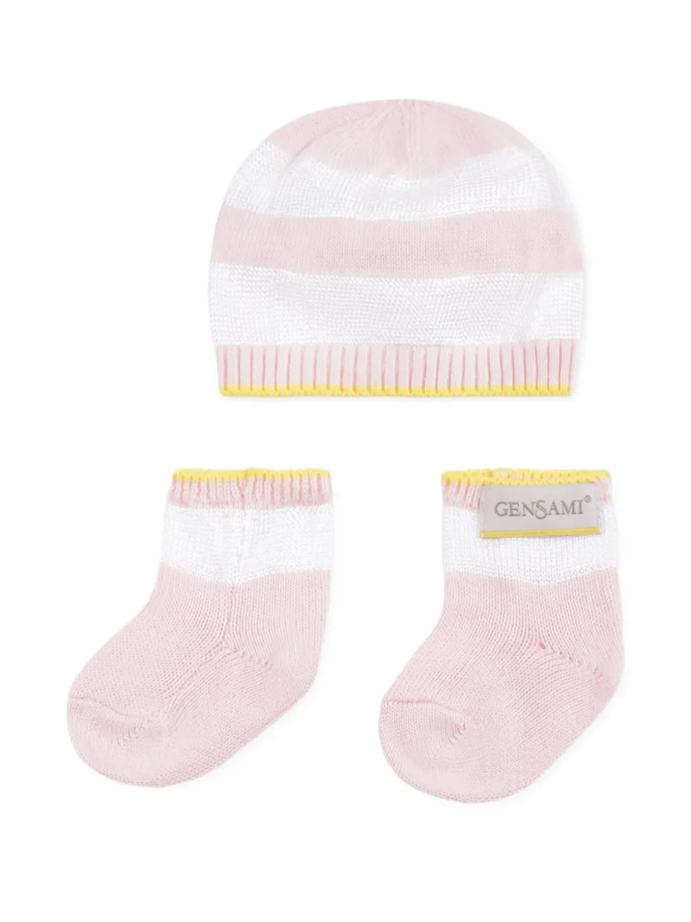 Gensami kids striped beanie set - Rosa