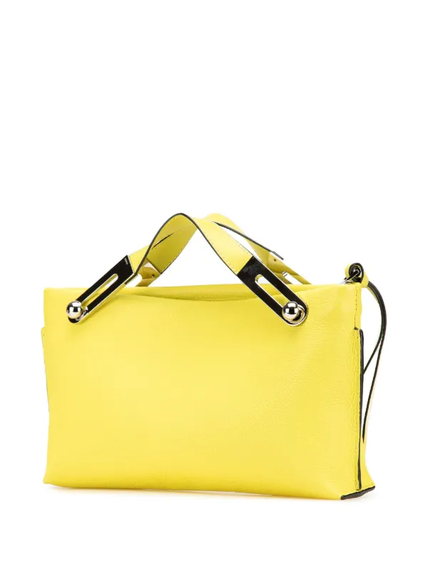 お早い者勝ち♪超美品/LOWEVE 爽やかなイエロースモールかごバッグ Loewe Pre-Owned 2010-2024 スモール レザー ミッシー サッチェル