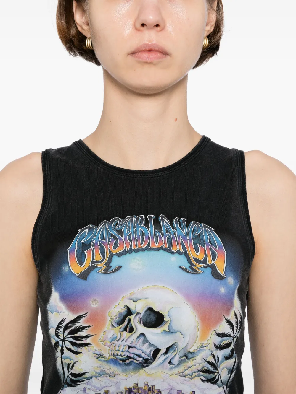 Casablanca La Premonition tanktop met print Zwart