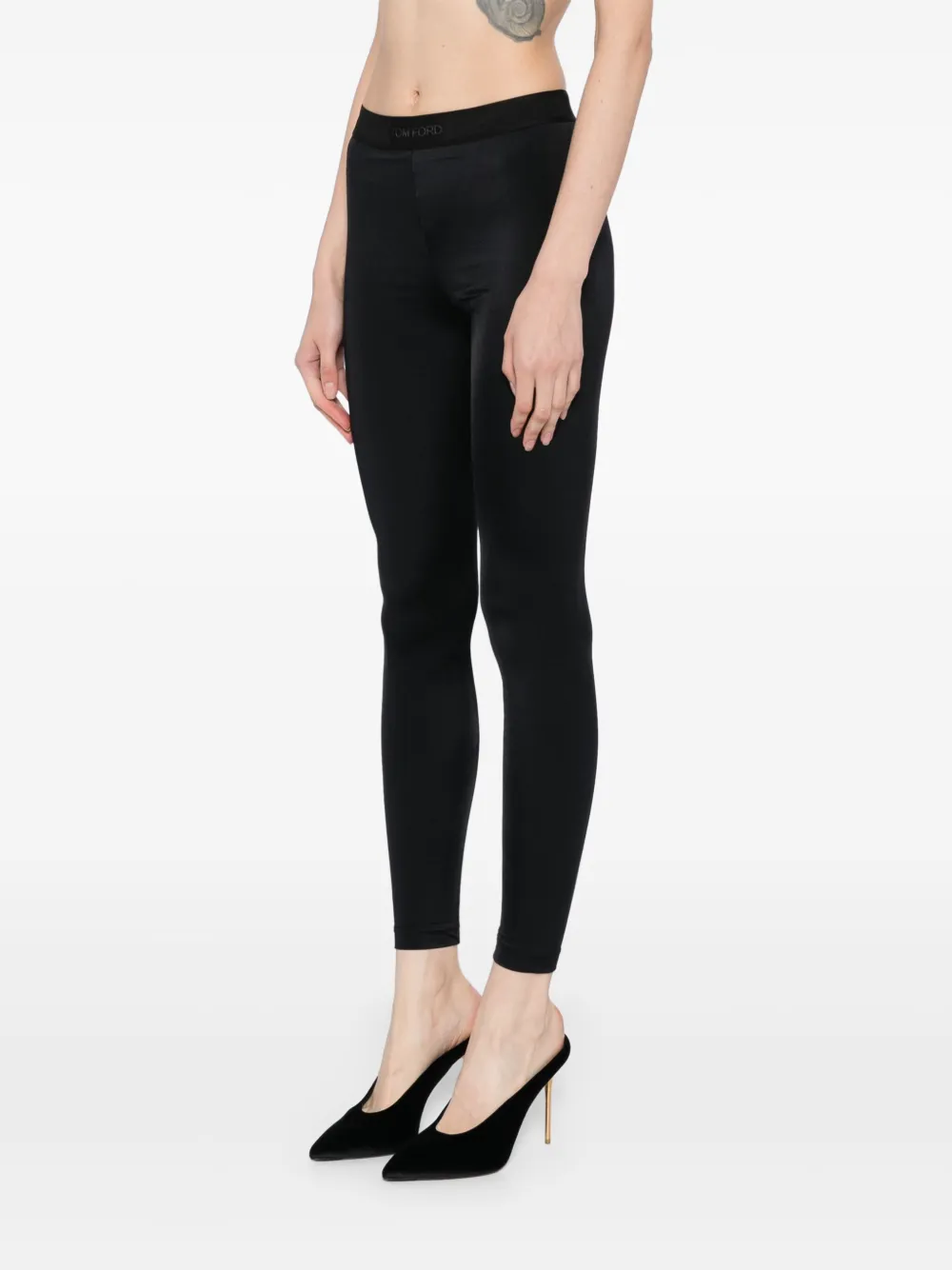 TOM FORD Legging met logoband Zwart