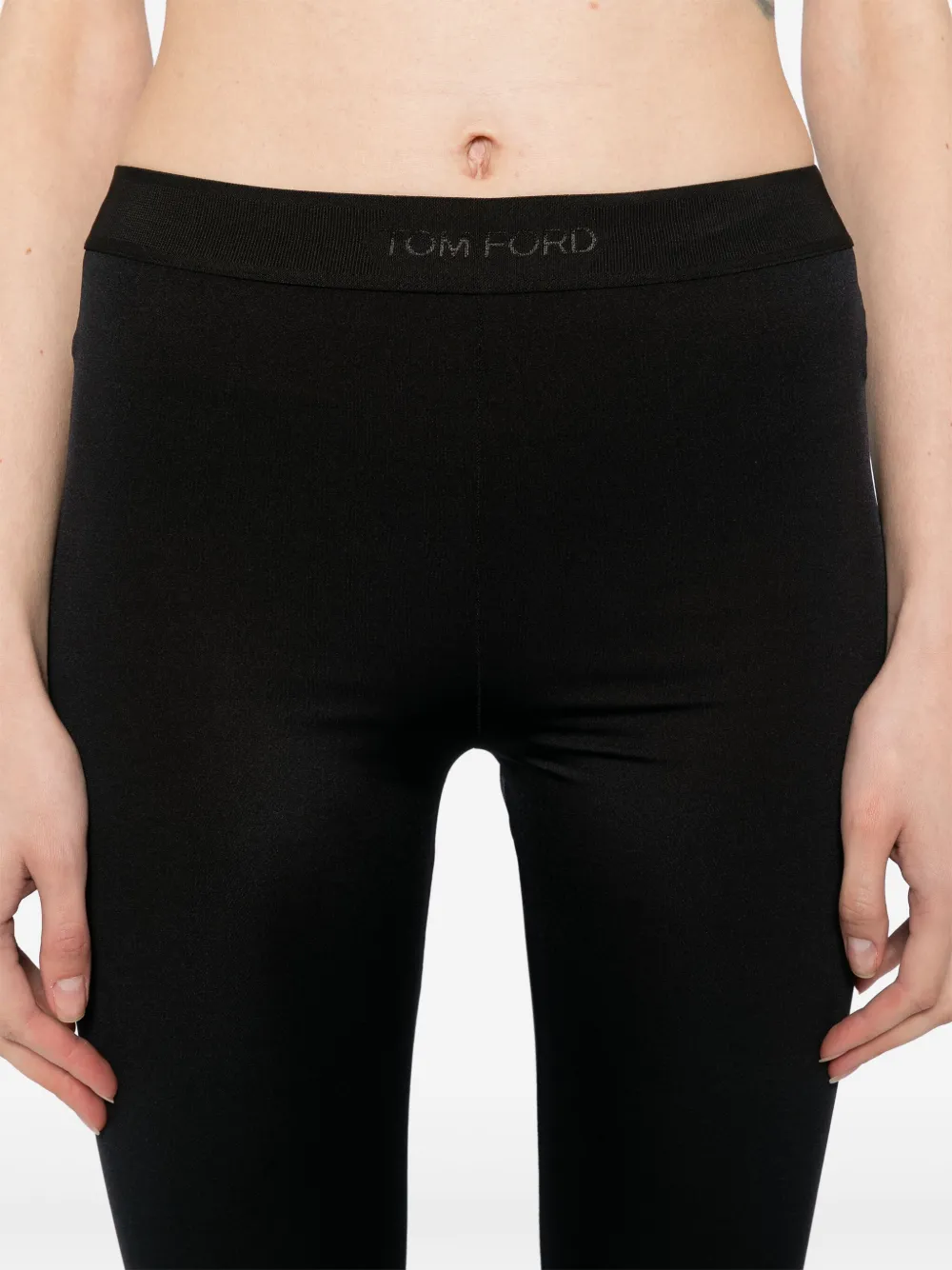 TOM FORD Legging met logoband Zwart