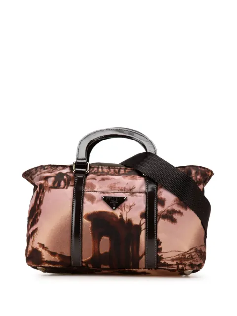 Prada Pre-Owned bolsa satchel Tessuto Stampato 2013-2024