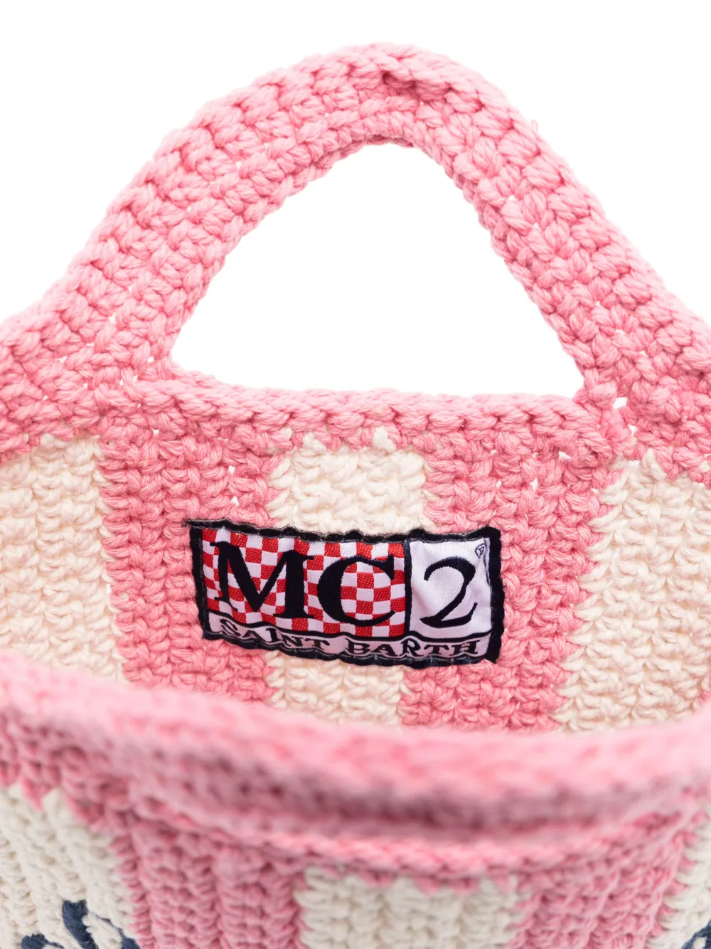 MC2 Saint Barth Kids Gehaakte mini-tas Roze