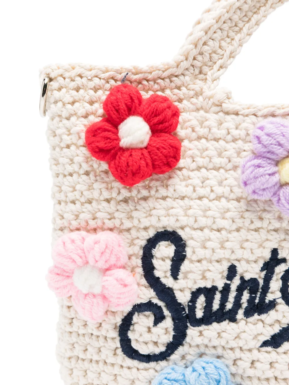 MC2 Saint Barth Kids Gehaakte shopper Wit