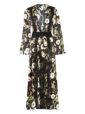 民族衣装トレンドブランド ラムシャ ティールグリーン TG-105,luxury Temperley London Thalia Robe | Green | FARFETCH OM
