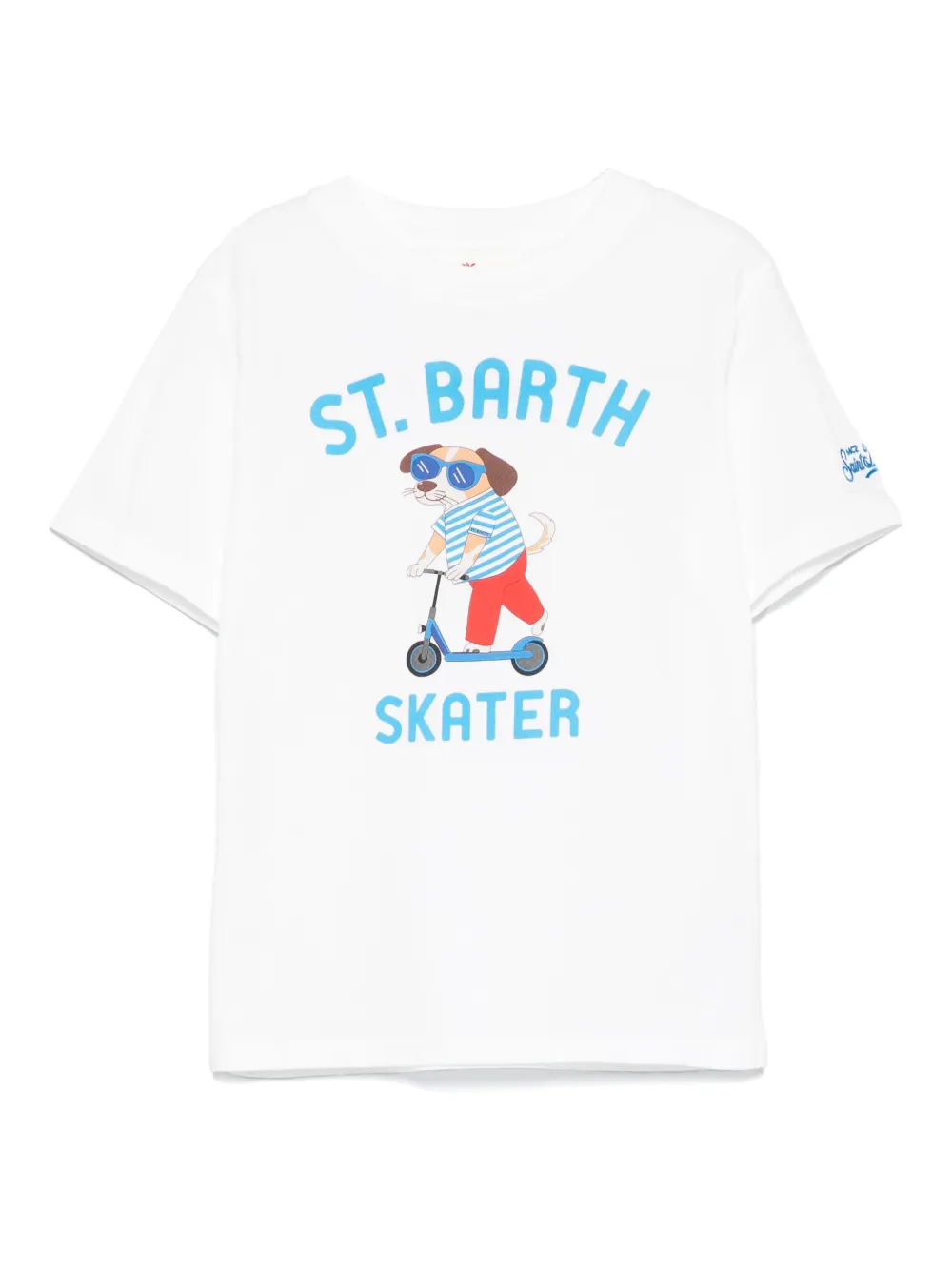 MC2 Saint Barth Kids Scooter Dog Tシャツ - ホワイト MC2 Saint Barth Kids Scooter Dog Tシャツ - ホワイト