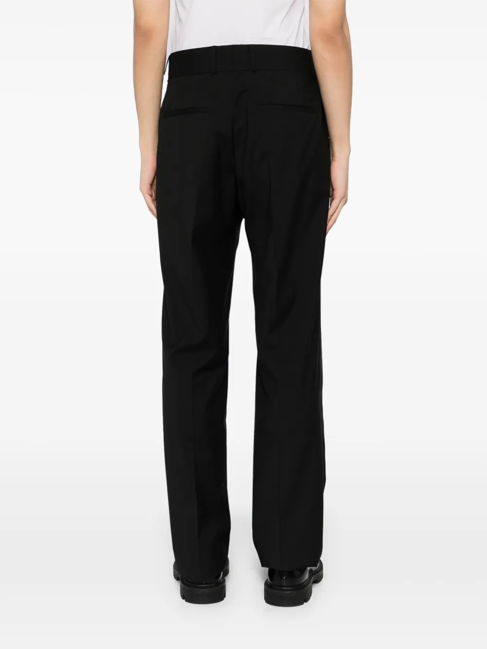 Shop Tagliatore Wool Trousers In Black