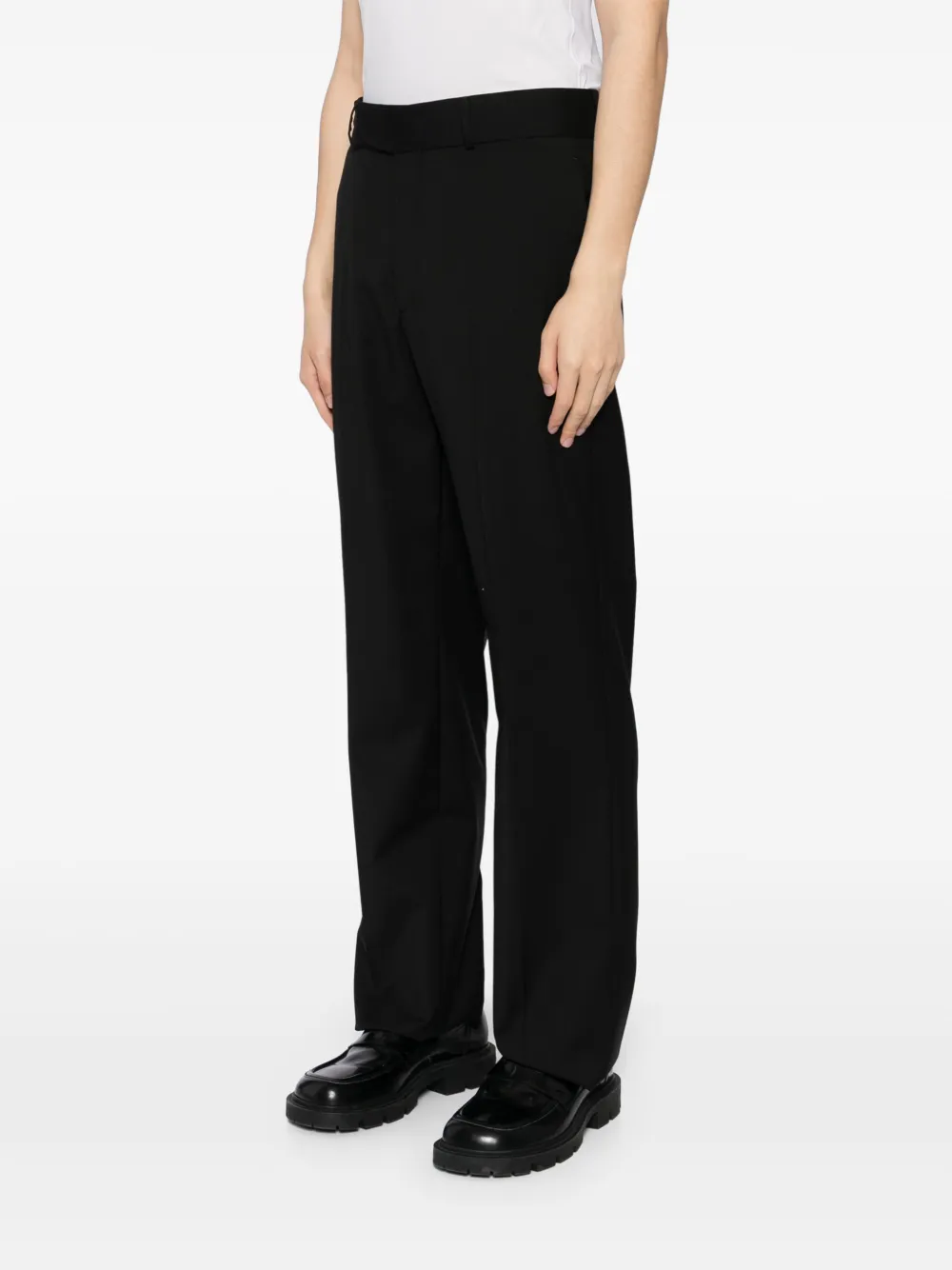 Shop Tagliatore Wool Trousers In Black