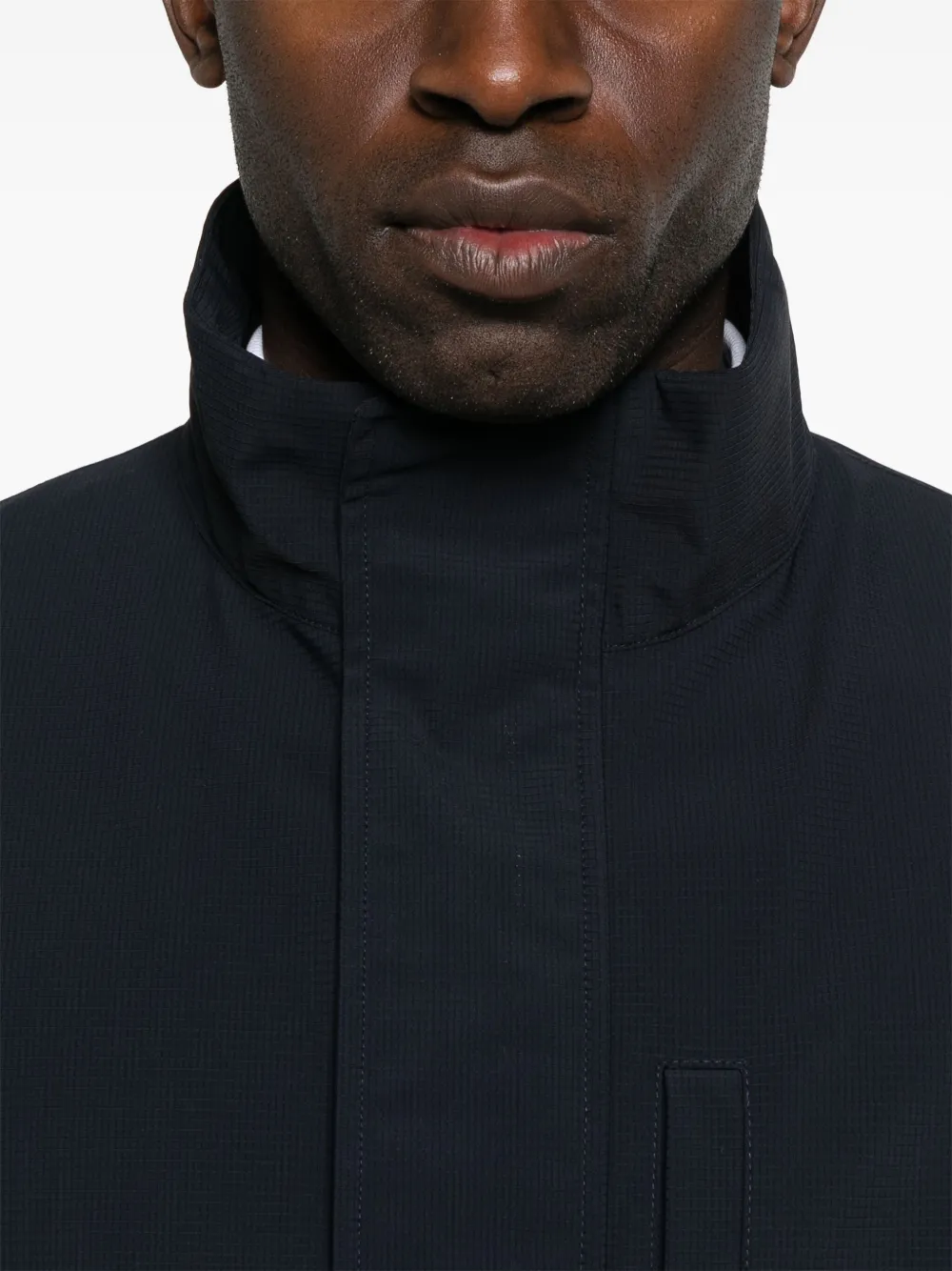 Emporio Armani Ripstop jack Blauw