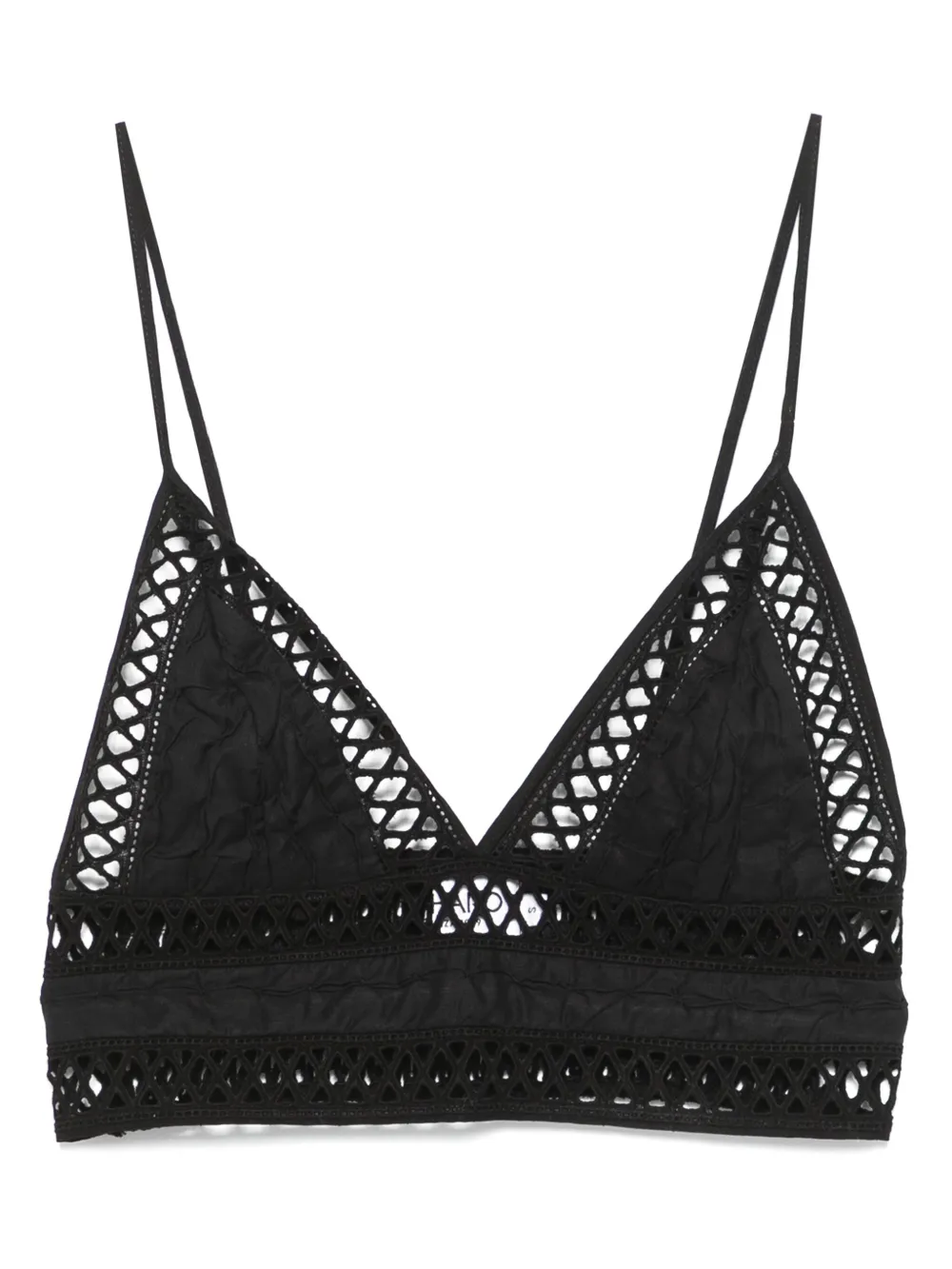 Charo Ruiz Ibiza Abelle クロップドトップ - ブラック Charo Ruiz Ibiza Abelle クロップドトップ - ブラック
