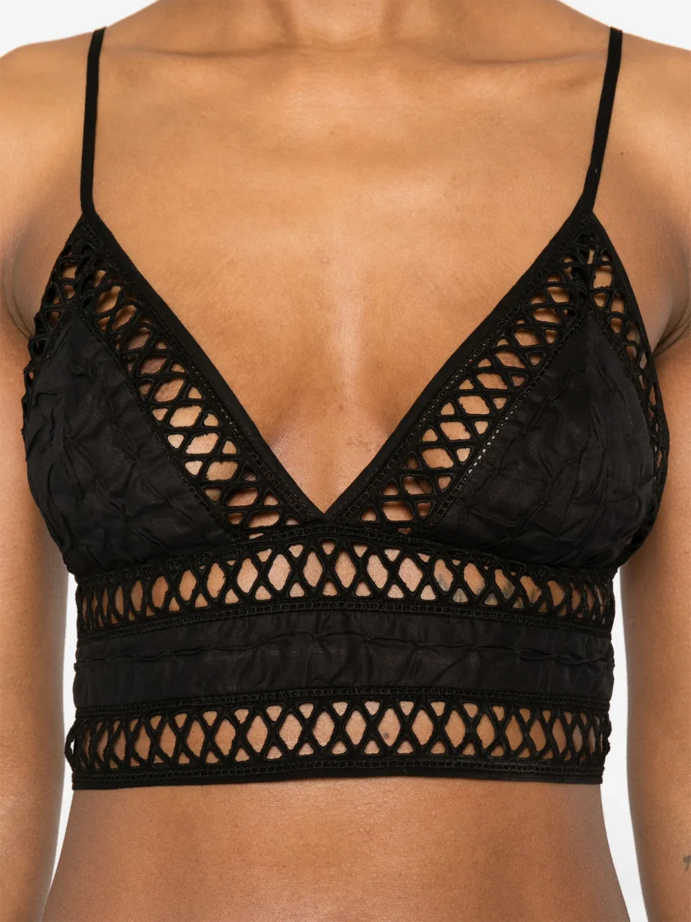 Charo Ruiz Ibiza Abelle cropped top Zwart