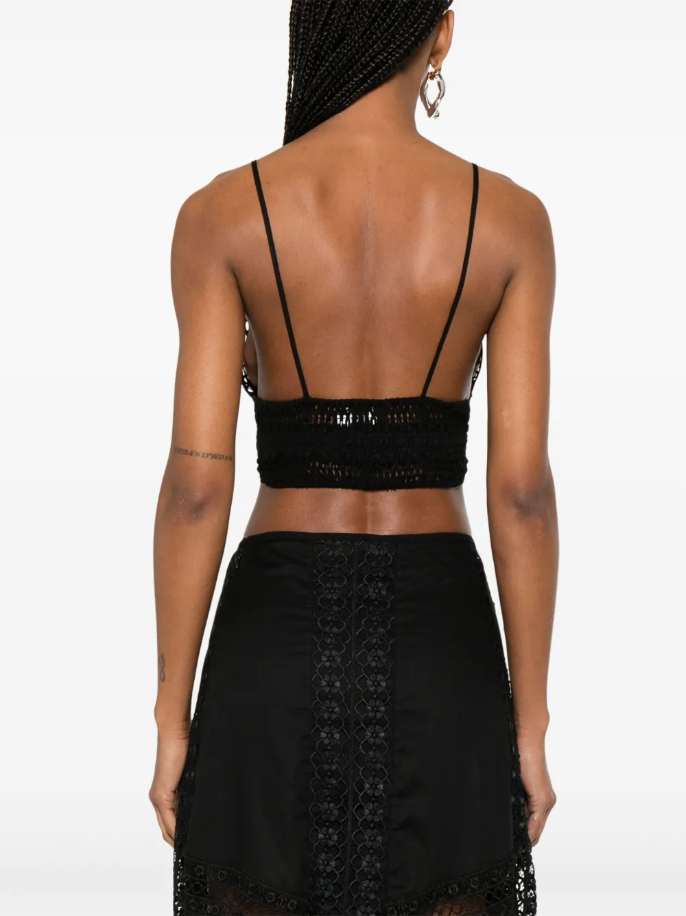 Charo Ruiz Ibiza Abelle cropped top Zwart