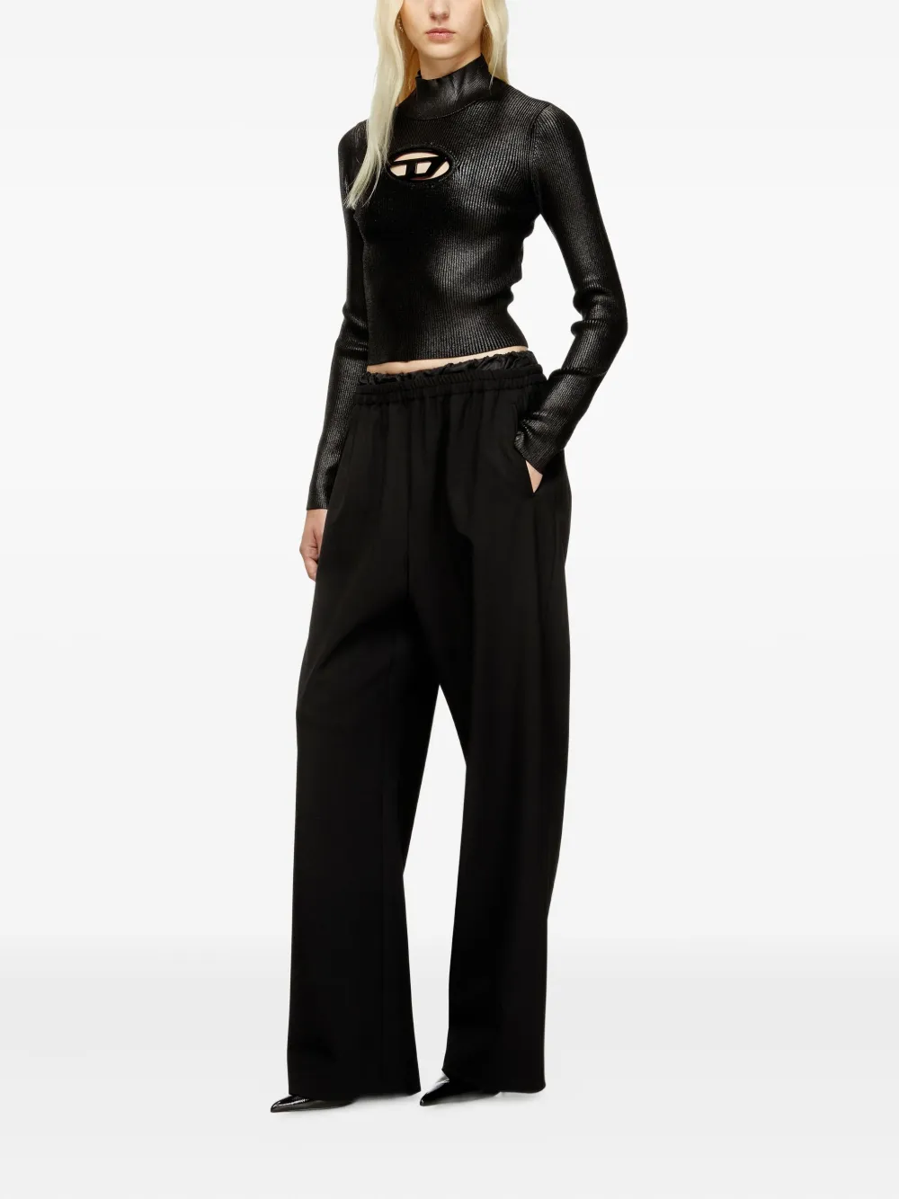 Diesel P-Yrite-R2 elastic-waist trousers - Zwart