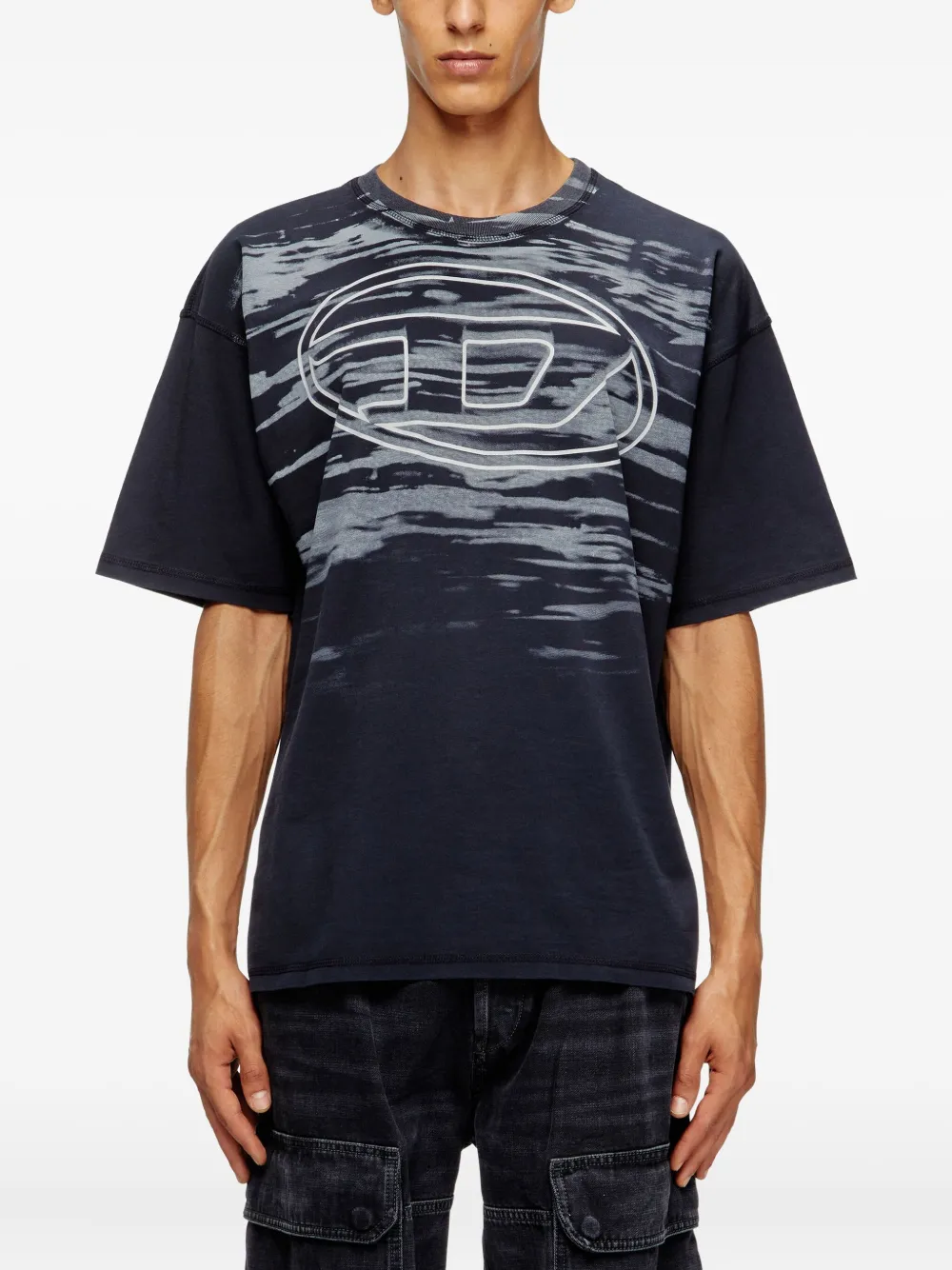Diesel T-Boxt-T5 T-shirt met print Blauw