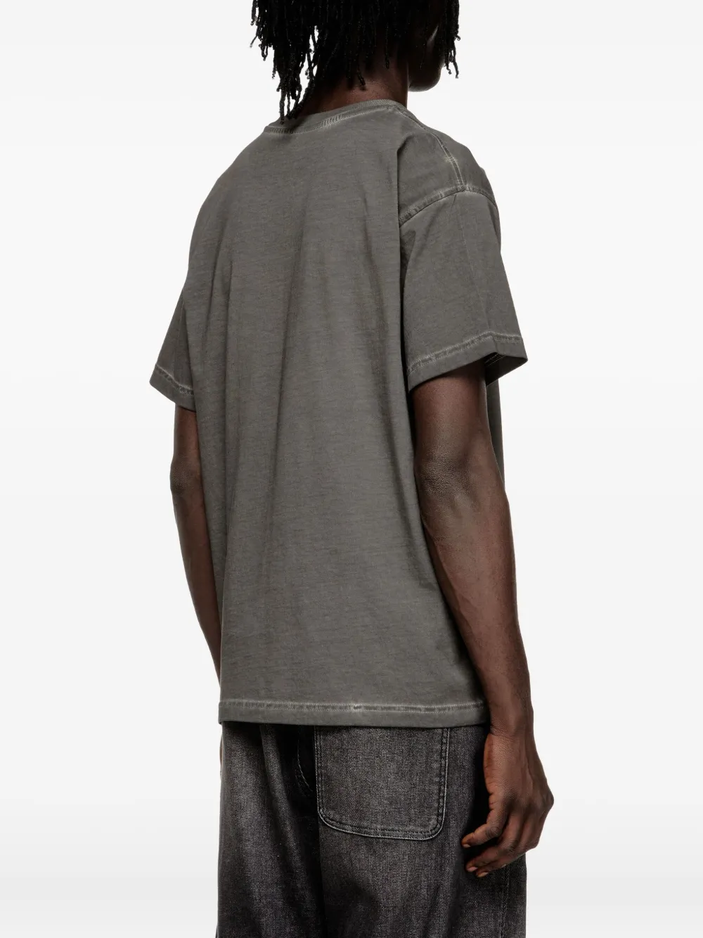 Diesel Norm katoenen T-shirt met logodetail Grijs