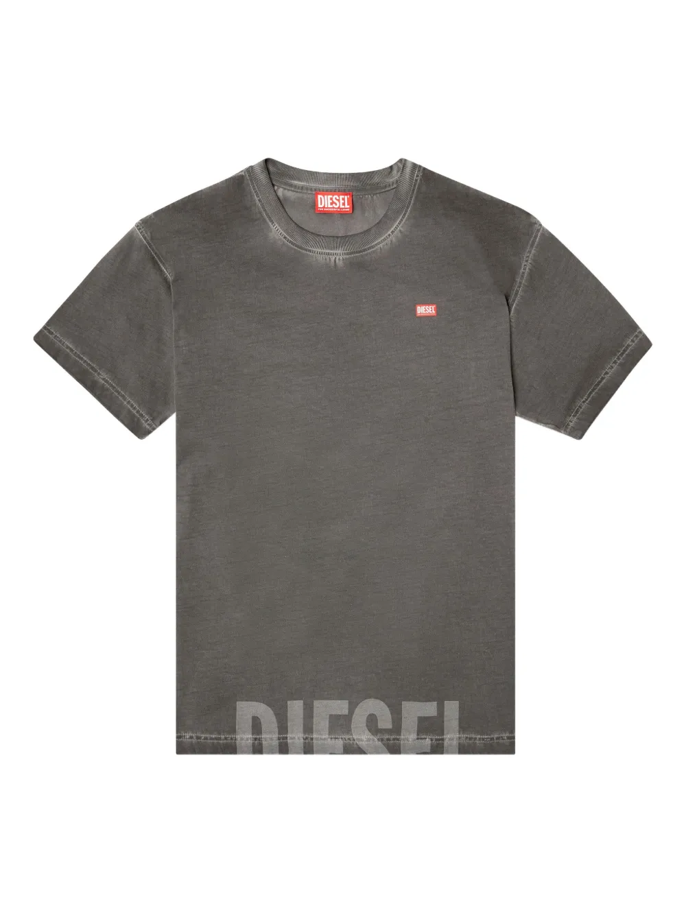 Diesel Norm katoenen T-shirt met logodetail Grijs