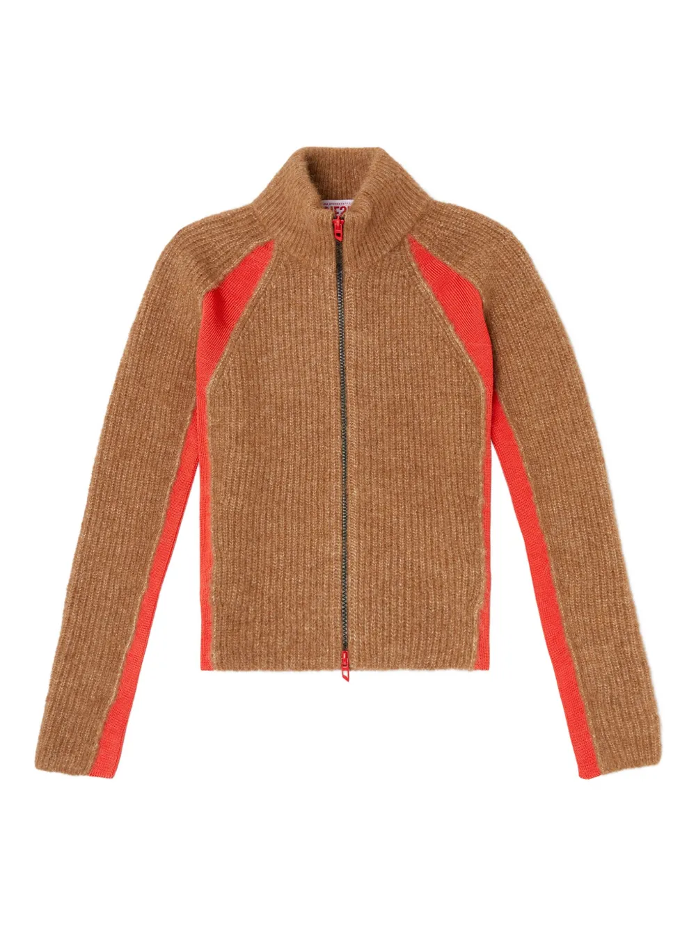 Diesel Louise zip-front cardigan Bruin