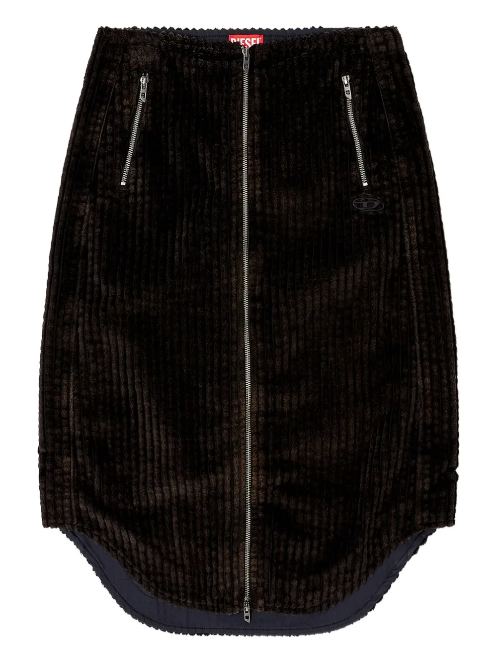 Diesel O-llipop Corduroy Skirt In Black
