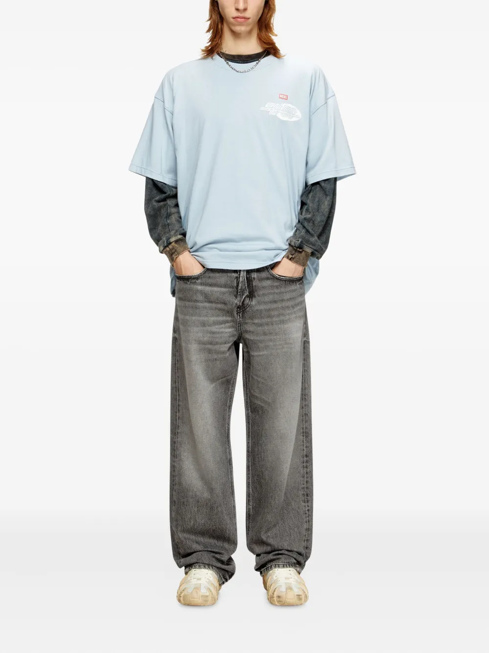 Diesel T-Boxt-Q23 T-shirt Blauw