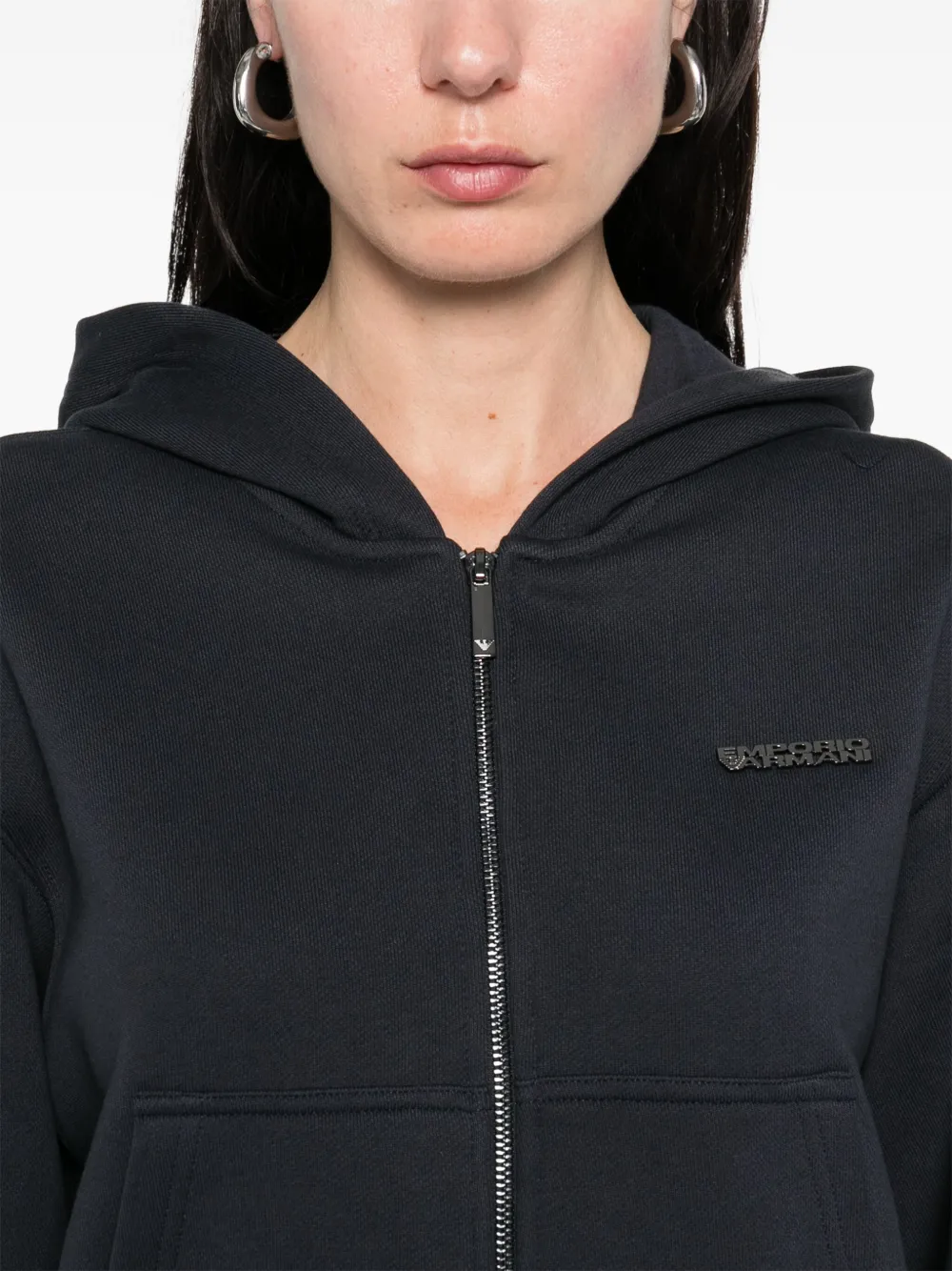 Emporio Armani Hoodie met logoplakkaat Blauw