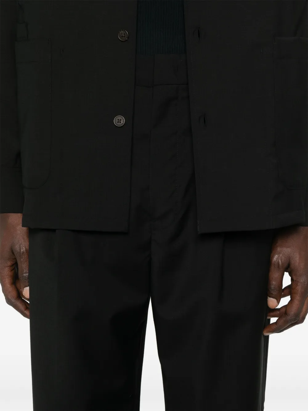 Emporio Armani Wollen broek Zwart