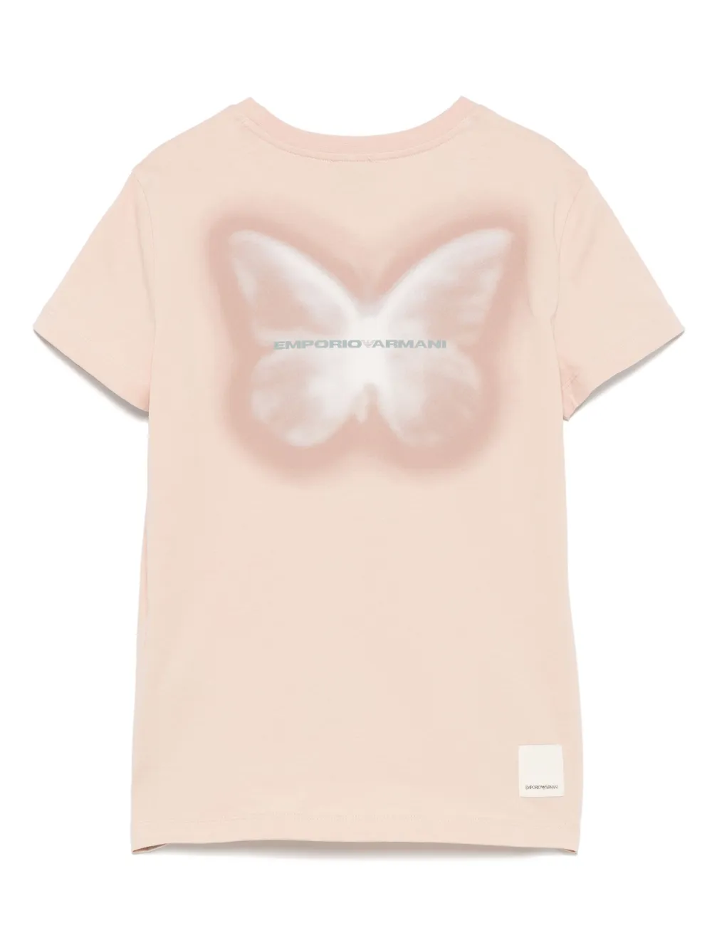 Emporio Armani T-shirt met vlinderprint Roze