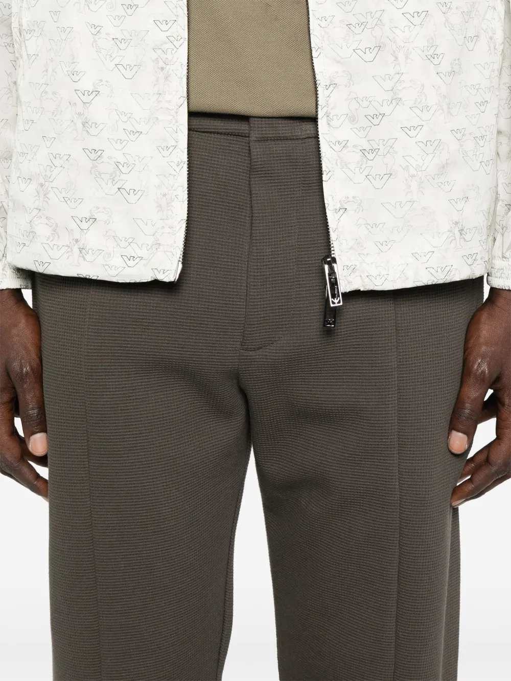 Emporio Armani Broek met wafeltextuur Bruin