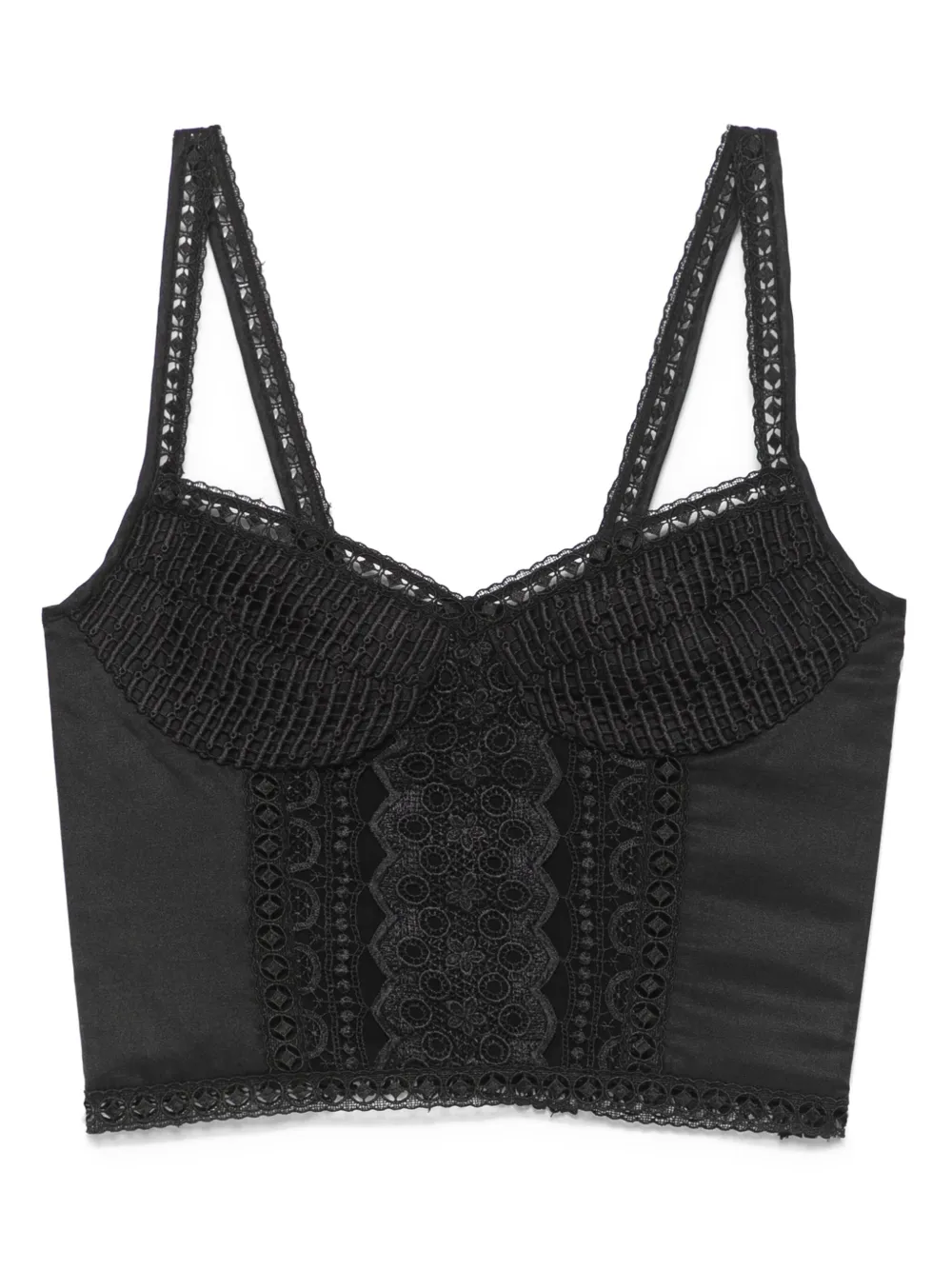 Charo Ruiz Ibiza Sannie クロップドトップ - ブラック Charo Ruiz Ibiza Sannie クロップドトップ - ブラック