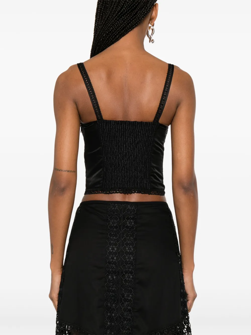 Charo Ruiz Ibiza Sannie cropped top Zwart