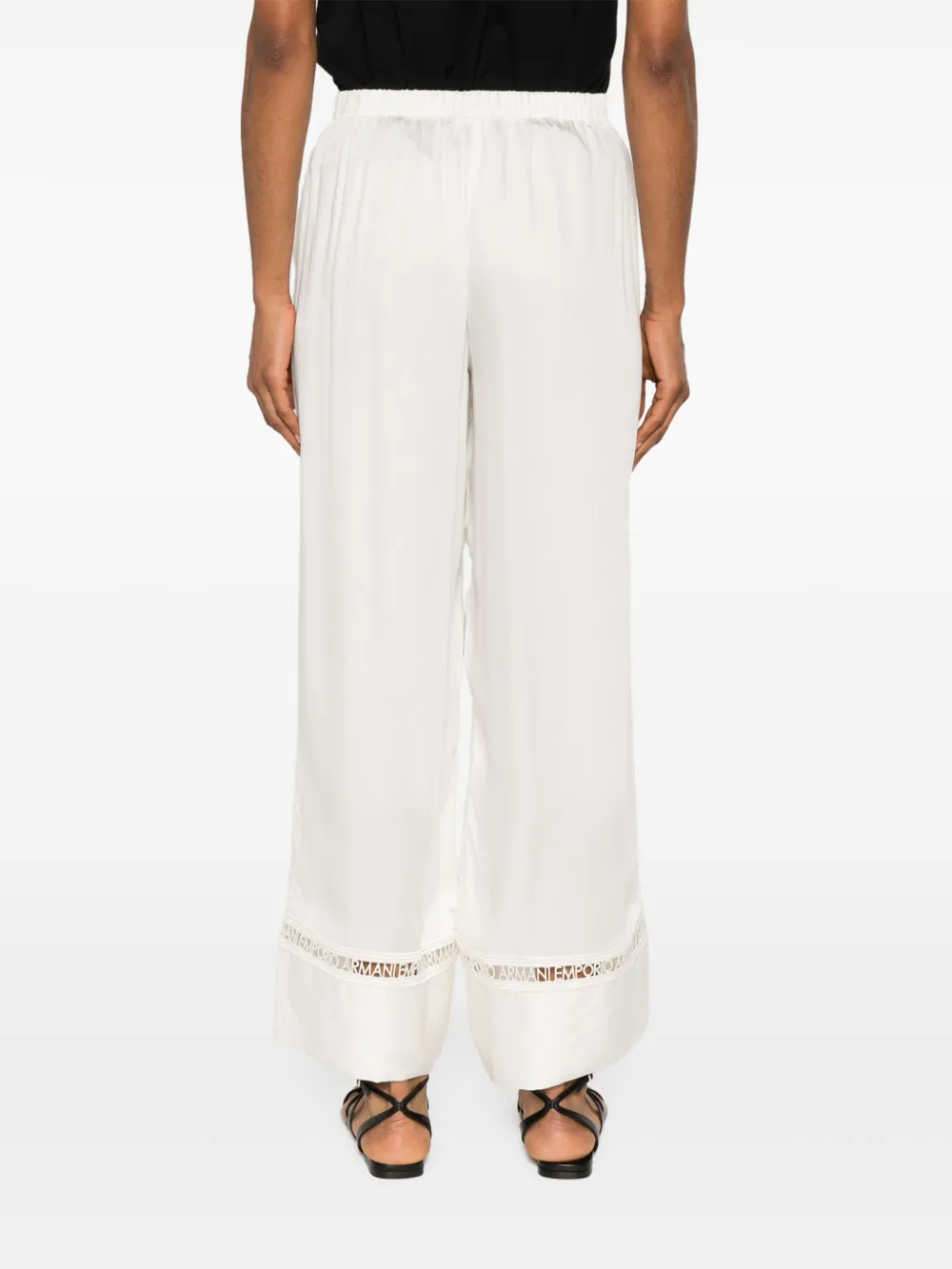 Shop Emporio Armani Logo-band Trousers