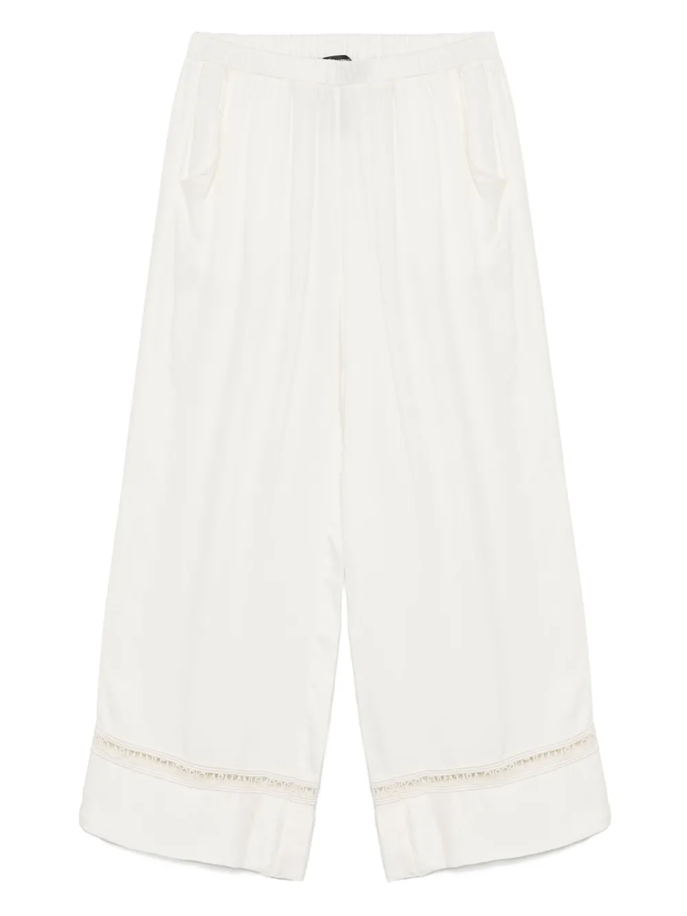 Emporio Armani Broek met logoband Wit