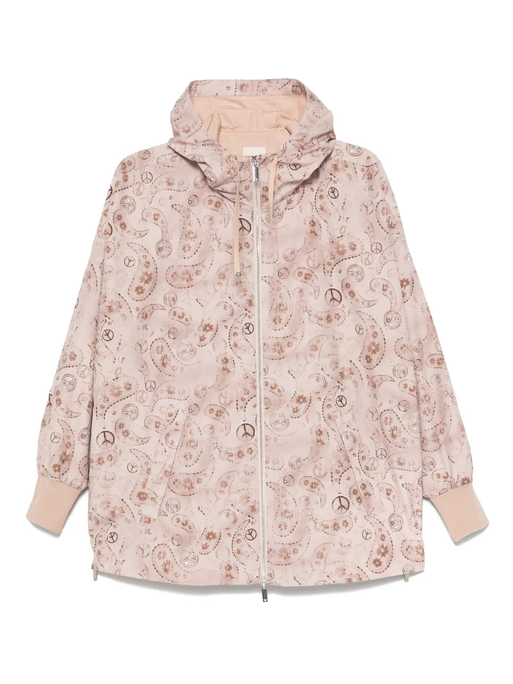 Emporio Armani Jack met capuchon en print Roze