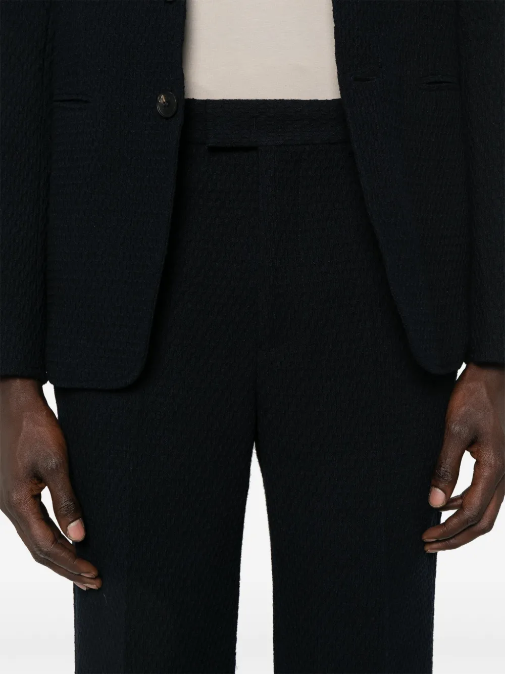 Emporio Armani Broek met textuur Blauw