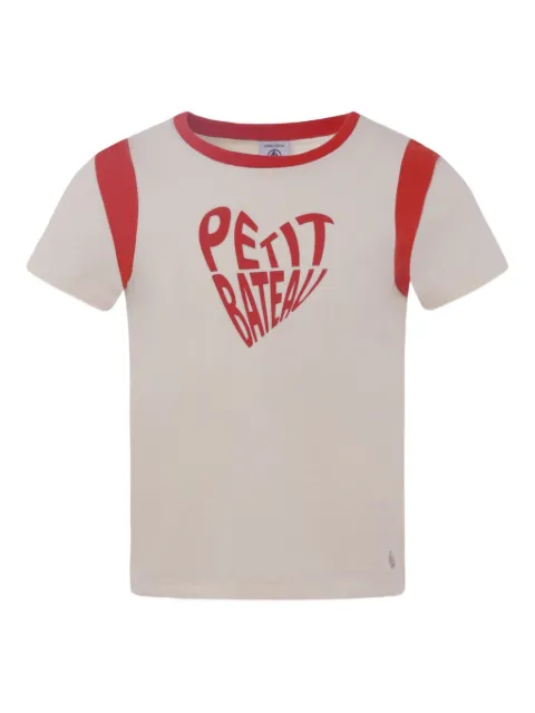 Petit Bateau heart-print organic-cotton T-shirt