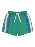 Petit Bateau side-stripe swim shorts - Green