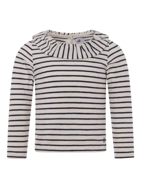 Petit Bateau frilled striped T-shirt