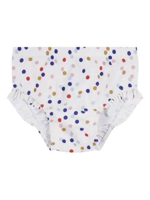 Petit Bateau confetti-print ruffled swimsuit