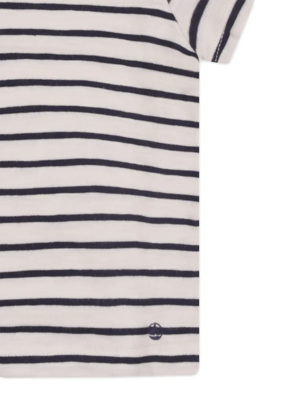 Petit Bateau frilled-collar striped T-shirt Wit