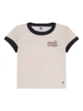 Petit Bateau ringer-neck organic cotton T-shirt - Neutrals