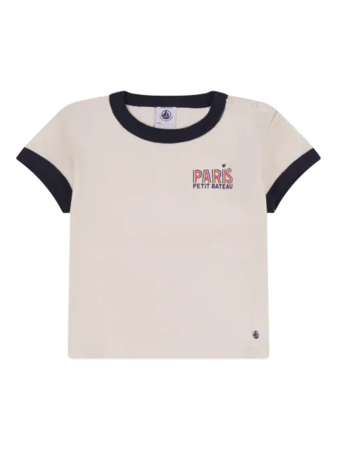 Petit Bateau ringer-neck organic cotton T-shirt