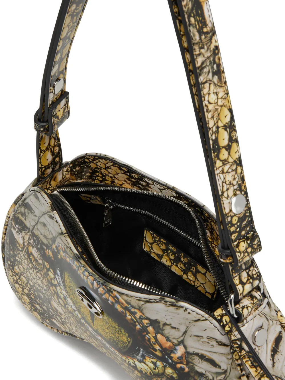 Diesel Play-Glossy schoudertas Beige