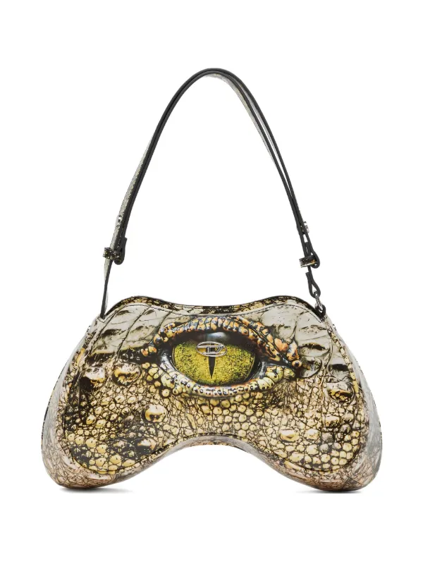 DIESEL PLAY SHOULDER BAG PUレザー バッグ PLAY SHOULDER Woman: two-tone Shoulder bag with D logo | Diesel