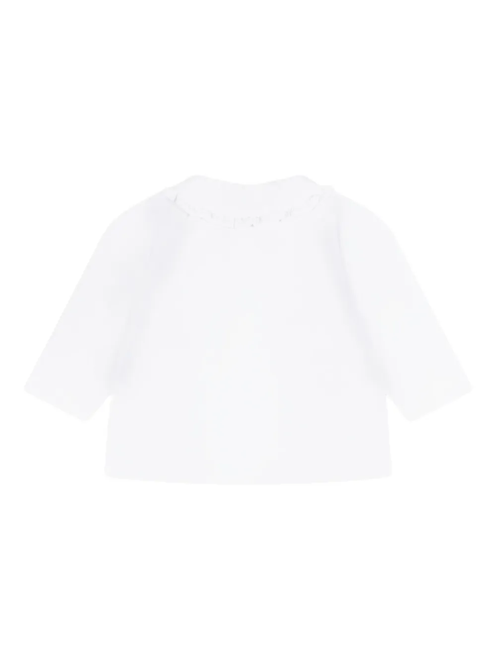 Petit Bateau ruffled-collar long-sleeve top Wit
